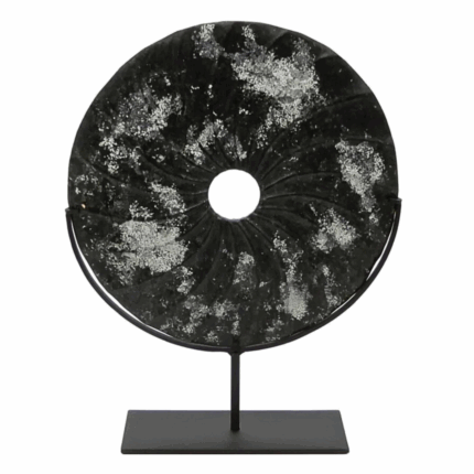 black-marble-disc-on-stand