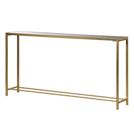 gold mirror console table