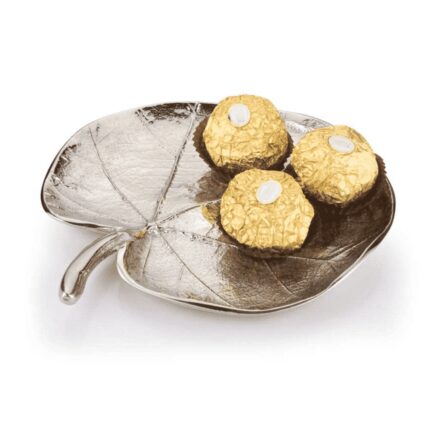 silver leaf dish