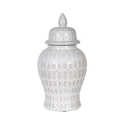 small white jar with lid